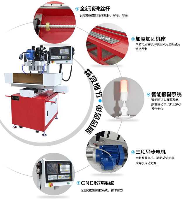 430DT多孔数控钻攻机细节描述